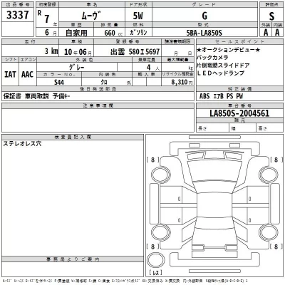 Daihatsu MOVE  с аукциона в Японии