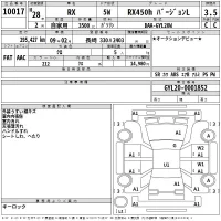 Lexus RX лот № 10017 оценка 3.5  с аукциона в Японии 2