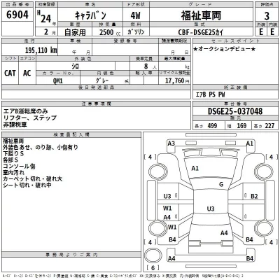 Nissan CARAVAN BUS  с аукциона в Японии