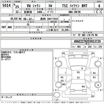 Volkswagen SHARAN  с аукциона в Японии