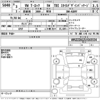Volkswagen T-ROC лот № 5040 оценка 3.5  с аукциона в Японии 2