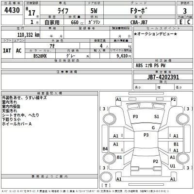Honda LIFE  с аукциона в Японии