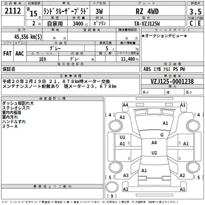 Toyota LAND CRUISER PRADO  с аукциона в Японии