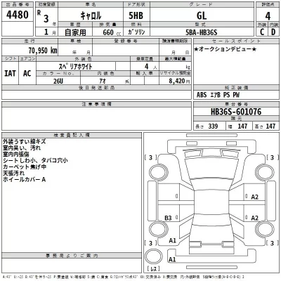 Mazda CAROL  с аукциона в Японии