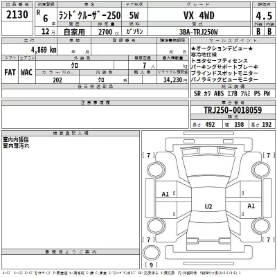 Toyota LAND CRUISER  с аукциона в Японии