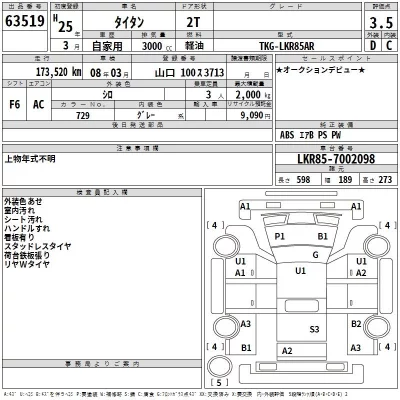 Mazda TITAN  с аукциона в Японии