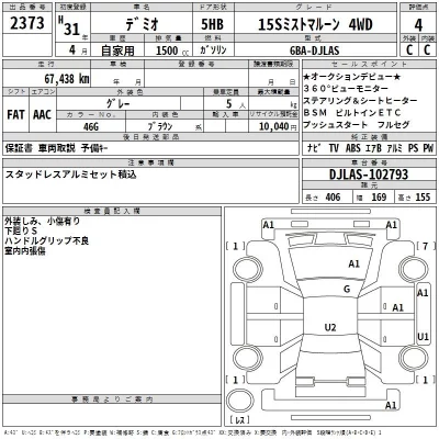 Mazda DEMIO  с аукциона в Японии