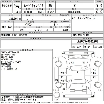Daihatsu MOVE CANBUS  с аукциона в Японии