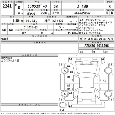 Toyota CROWN SPORT  с аукциона в Японии