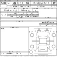 BMW 5-Series лот № 75062 оценка 99  с аукциона в Японии 10