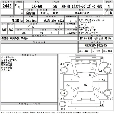 Mazda CX-60  с аукциона в Японии
