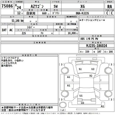 Mazda AZ WAGON  с аукциона в Японии