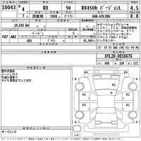 Lexus RX лот № 10043 оценка 4.5  с аукциона в Японии 2
