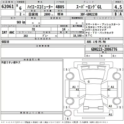 Toyota HIACE  с аукциона в Японии