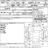 Mercedes-Benz C CLASS лот № 5027 оценка R  с аукциона в Японии 2