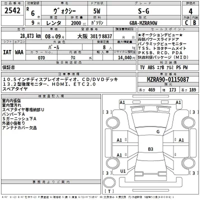 Toyota VOXY  с аукциона в Японии