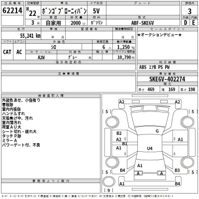 Mazda BONGO BRAWNY VAN  с аукциона в Японии