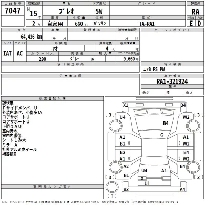Subaru PLEO  с аукциона в Японии