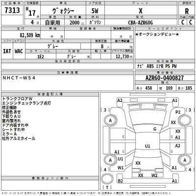 Toyota VOXY  с аукциона в Японии