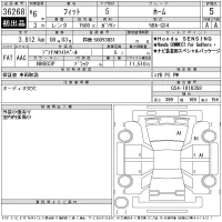Honda FIT лот № 36268 оценка 5  с аукциона в Японии 11
