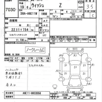 Toyota WISH лот № 7030 оценка 3.5  с аукциона в Японии 7