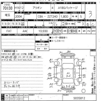Toyota ALLION лот № 70130 оценка 3  с аукциона в Японии 10