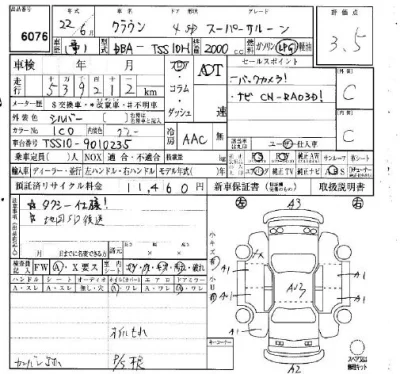 Toyota CROWN  с аукциона в Японии