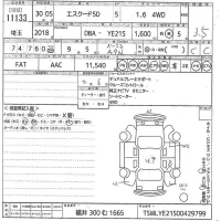 Suzuki ESCUDO лот № 11133 оценка 3.5  с аукциона в Японии 10
