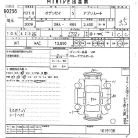 Honda ODYSSEY лот № 90256 оценка 3.5  с аукциона в Японии 11