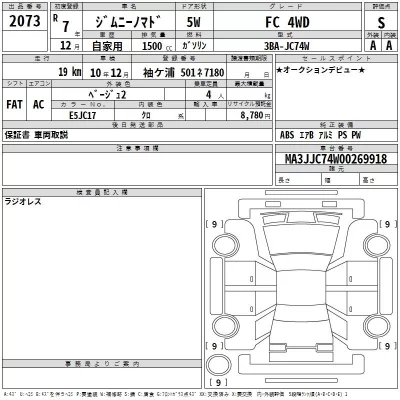 Suzuki JIMNY NOMADE  с аукциона в Японии