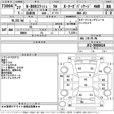 Honda N BOX SLASH  с аукциона в Японии