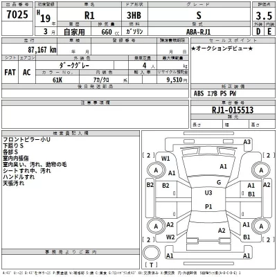 Subaru R1  с аукциона в Японии