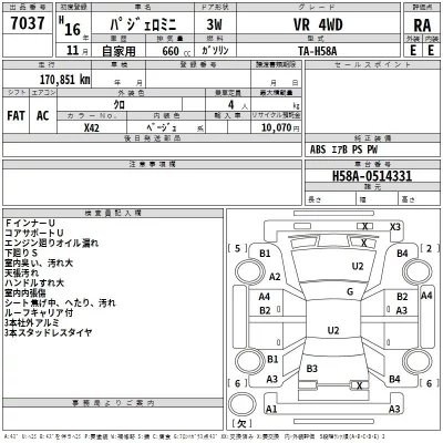 Mitsubishi PAJERO MINI  с аукциона в Японии