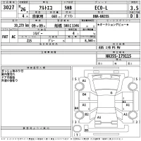 Suzuki ALTO ECO лот № 3027 оценка 3.5  с аукциона в Японии 2
