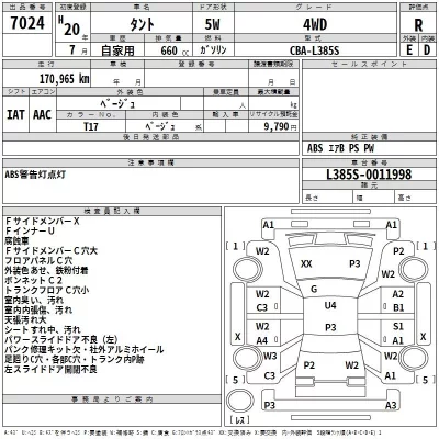 Daihatsu TANTO  с аукциона в Японии