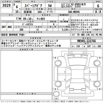 Suzuki SPACIA GEAR  с аукциона в Японии