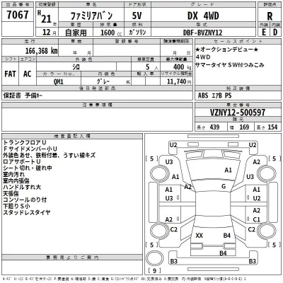 Mazda FAMILIA VAN  с аукциона в Японии