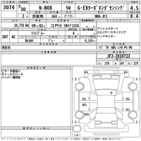 Honda N BOX лот № 3074 оценка 4.5  с аукциона в Японии 2