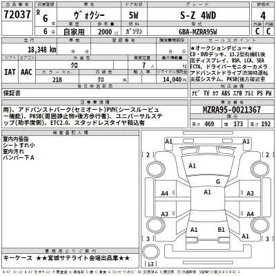 Toyota VOXY  с аукциона в Японии