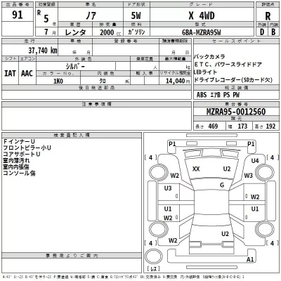 Toyota NOAH  с аукциона в Японии