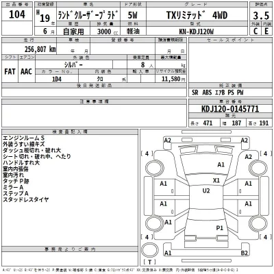 Toyota LAND CRUISER PRADO  с аукциона в Японии
