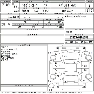 Daihatsu HIJET VAN  с аукциона в Японии