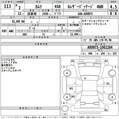 Toyota CAMRY  с аукциона в Японии