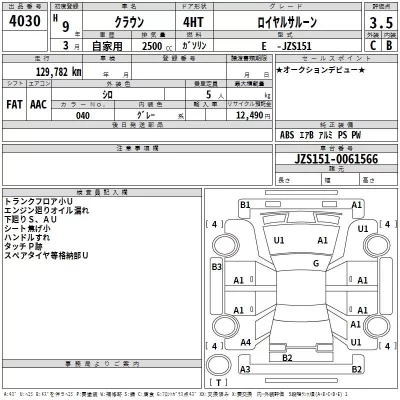 Toyota CROWN  с аукциона в Японии