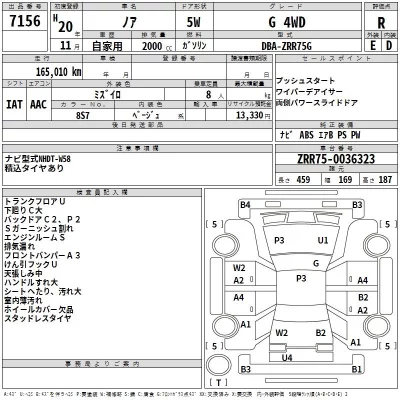 Toyota NOAH  с аукциона в Японии