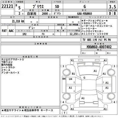 Toyota PRIUS  с аукциона в Японии