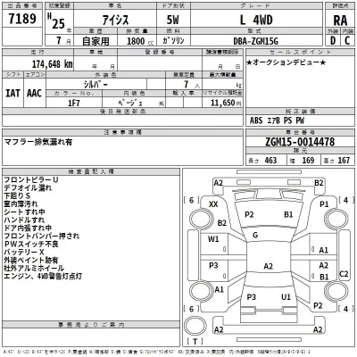 Toyota ISIS  с аукциона в Японии