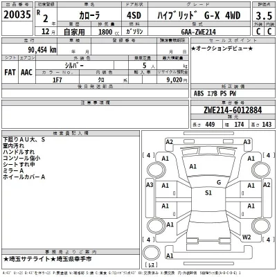 Toyota COROLLA  с аукциона в Японии