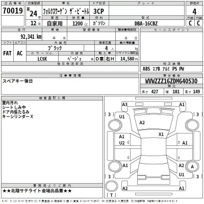 Volkswagen THE BEETLE  с аукциона в Японии