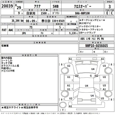 Toyota AQUA  с аукциона в Японии